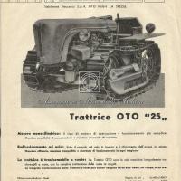 Trattrice OTO C25 con cingoli - Documento pubblicitario